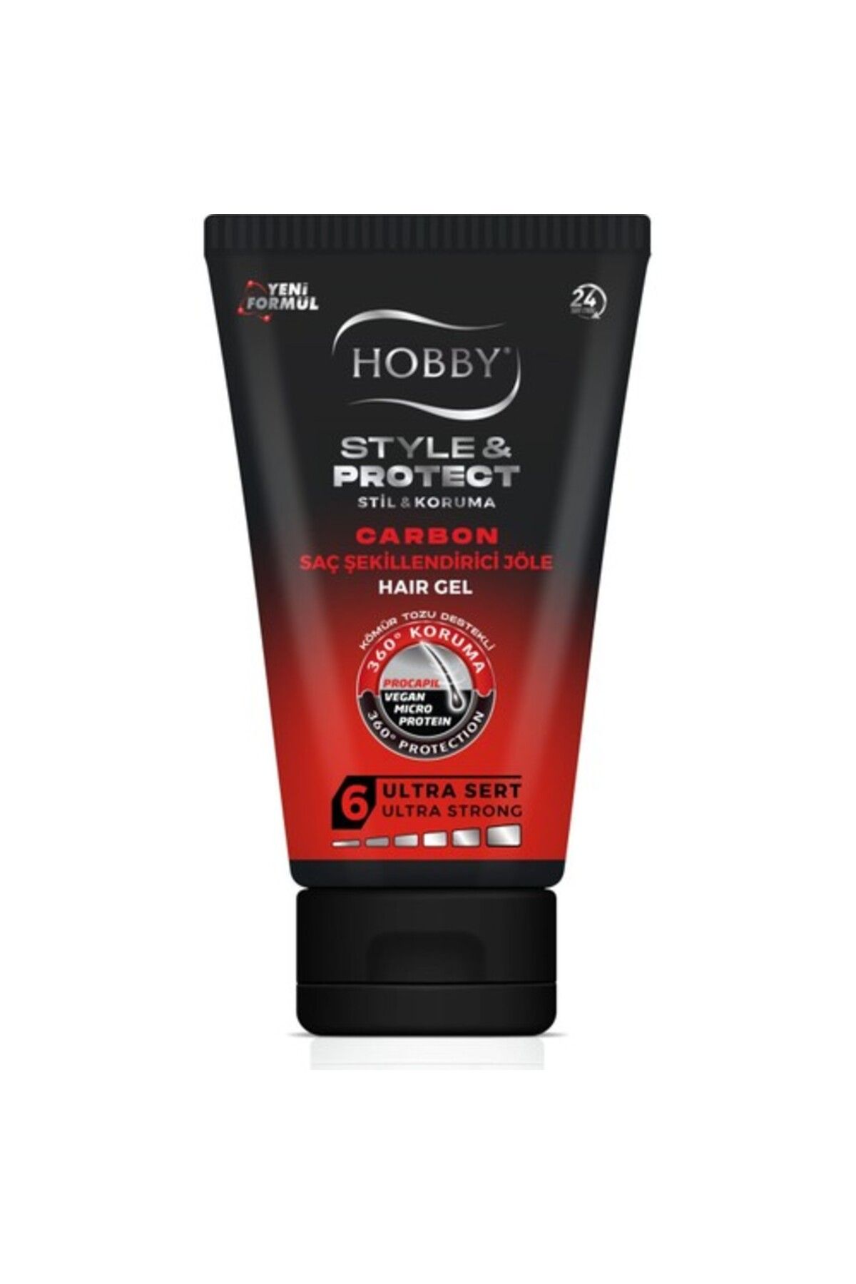 Hobby Style & Protect Saç Jölesi Ultra Sert 6 Carbon Tüp Jöle 150 ml