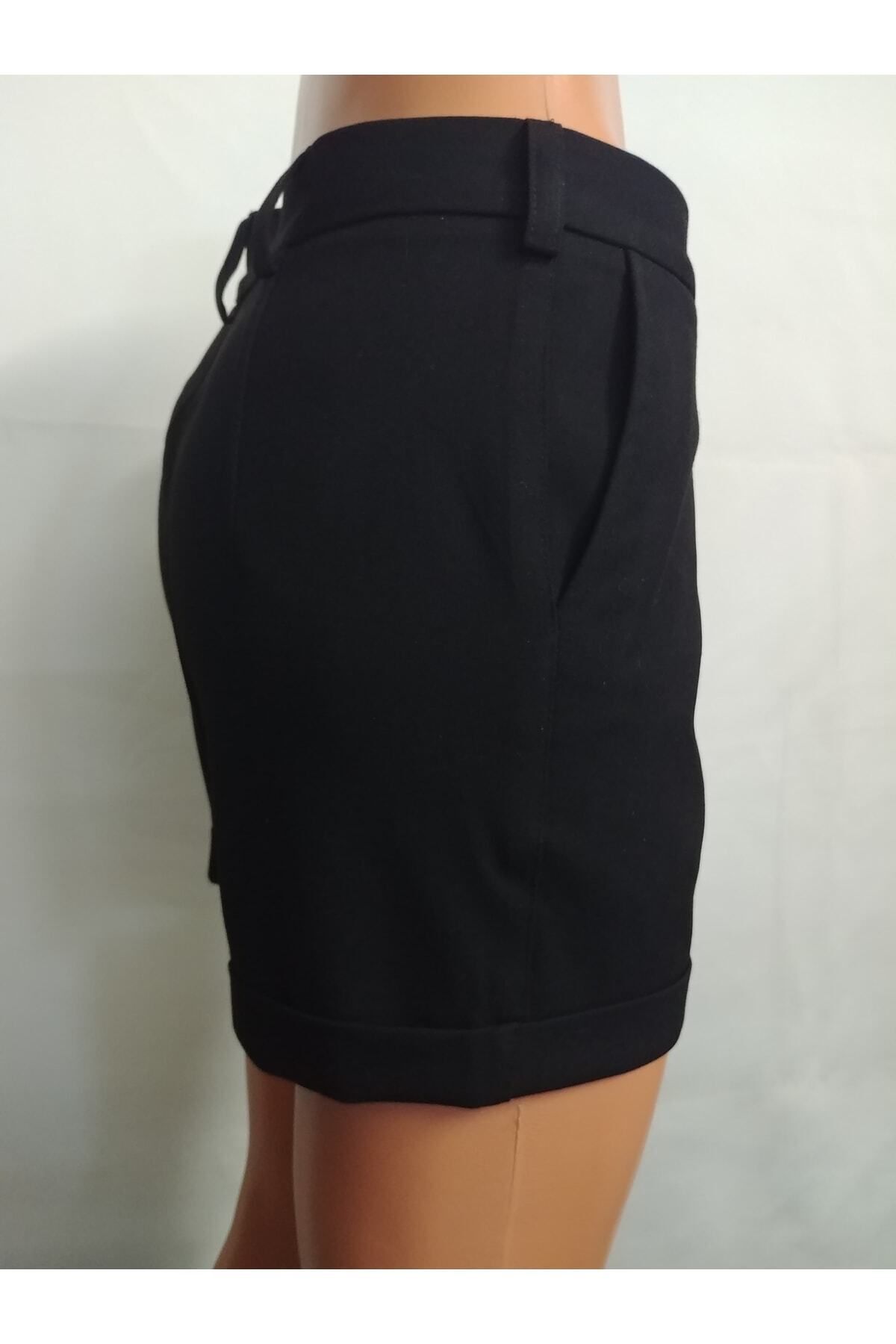 Butik-Pantaloni scurti dublu cu buzunar, cu fermoar, nasturi, lungime produs 40 cm 6