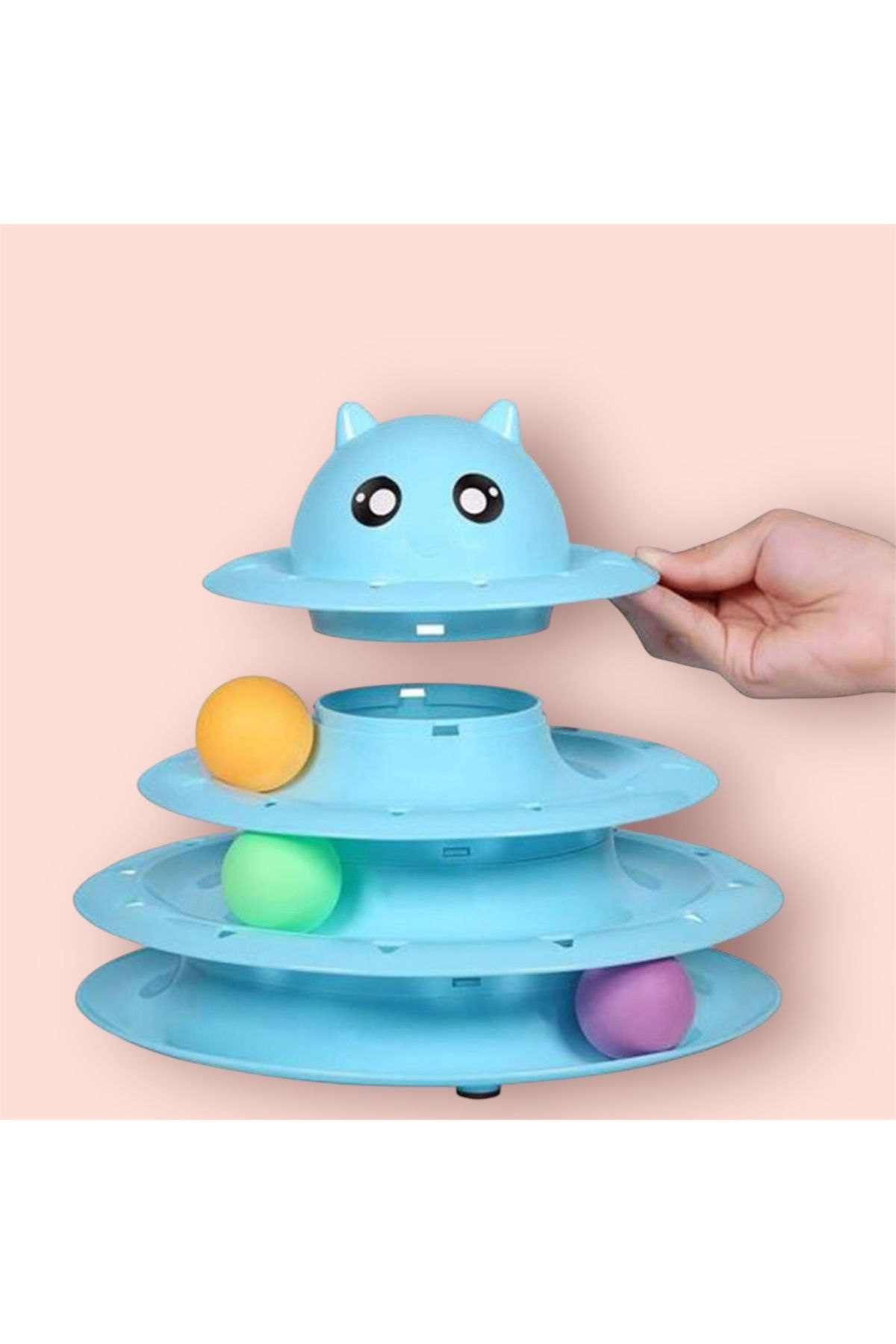 3 Katlı Kedi Oyuncağı Tower Of Tracks Eğitici Kedi Oyuncağı İnteraktif Oyuncak