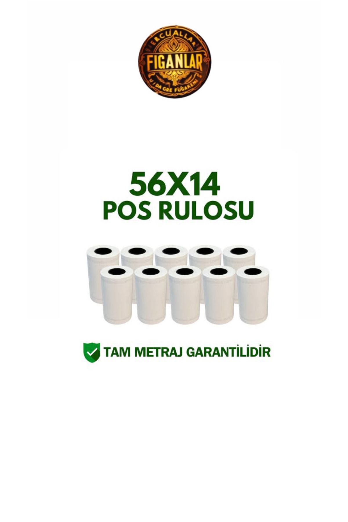 figanlar ambalaj tam metraj 56x14 Termal Pos Kağıdı - Pos Rulosu - Yazarkasa Pos Kağıdı 50 Adet