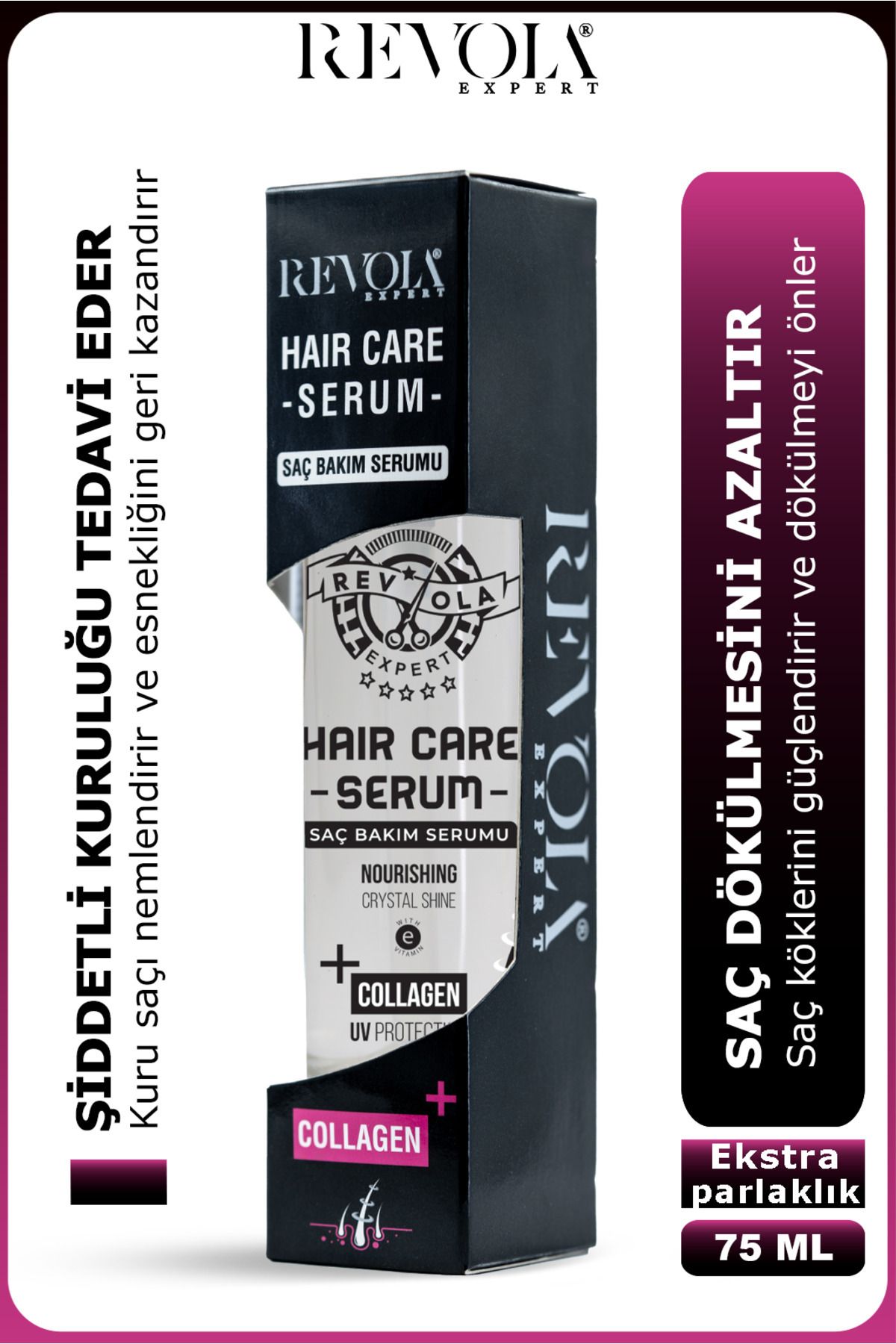 Collagen HAIR CARE SERUM Saç Bakım, dökülmeye karşı kolajen, keratin ve argan yağı içeren kompleksi