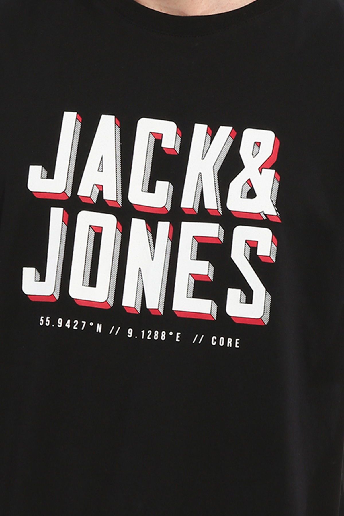 تی شرت چاپی لوگوی سینه مردانه - Grow Jack & Jones