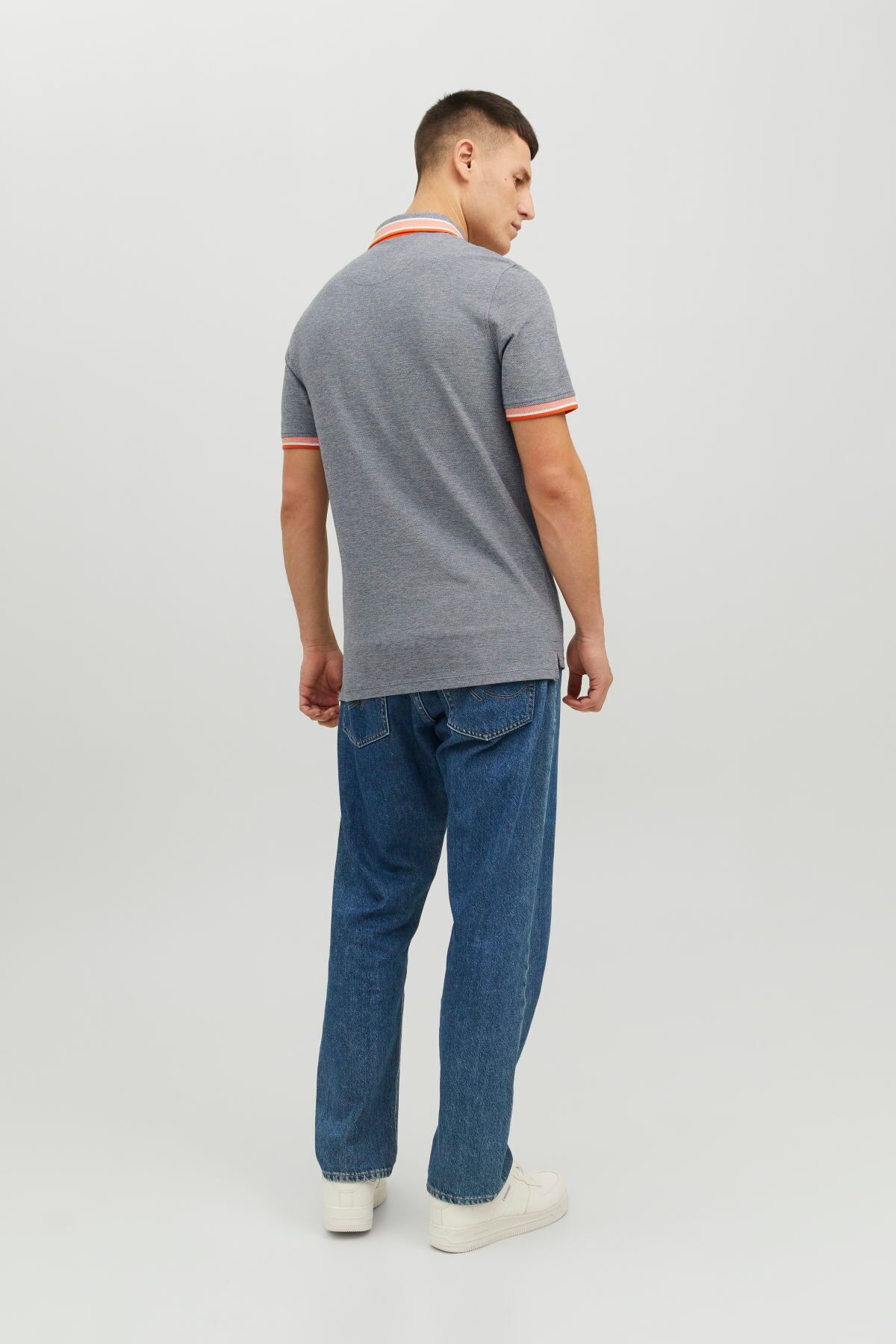 تی شرت یقه پولو آبی مردانه POLO SS یکا چوگان Jack Jones Jack & Jones