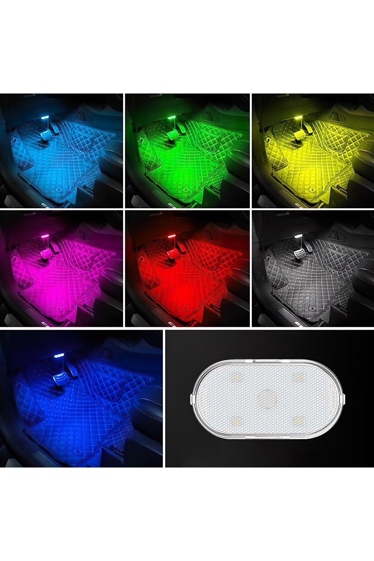車のパーツ MAGIC RGB LIGHT Mighty Araç ve Dolap İçi RGB Işık Şarjlı Dokunmatik LED Lamba Işık