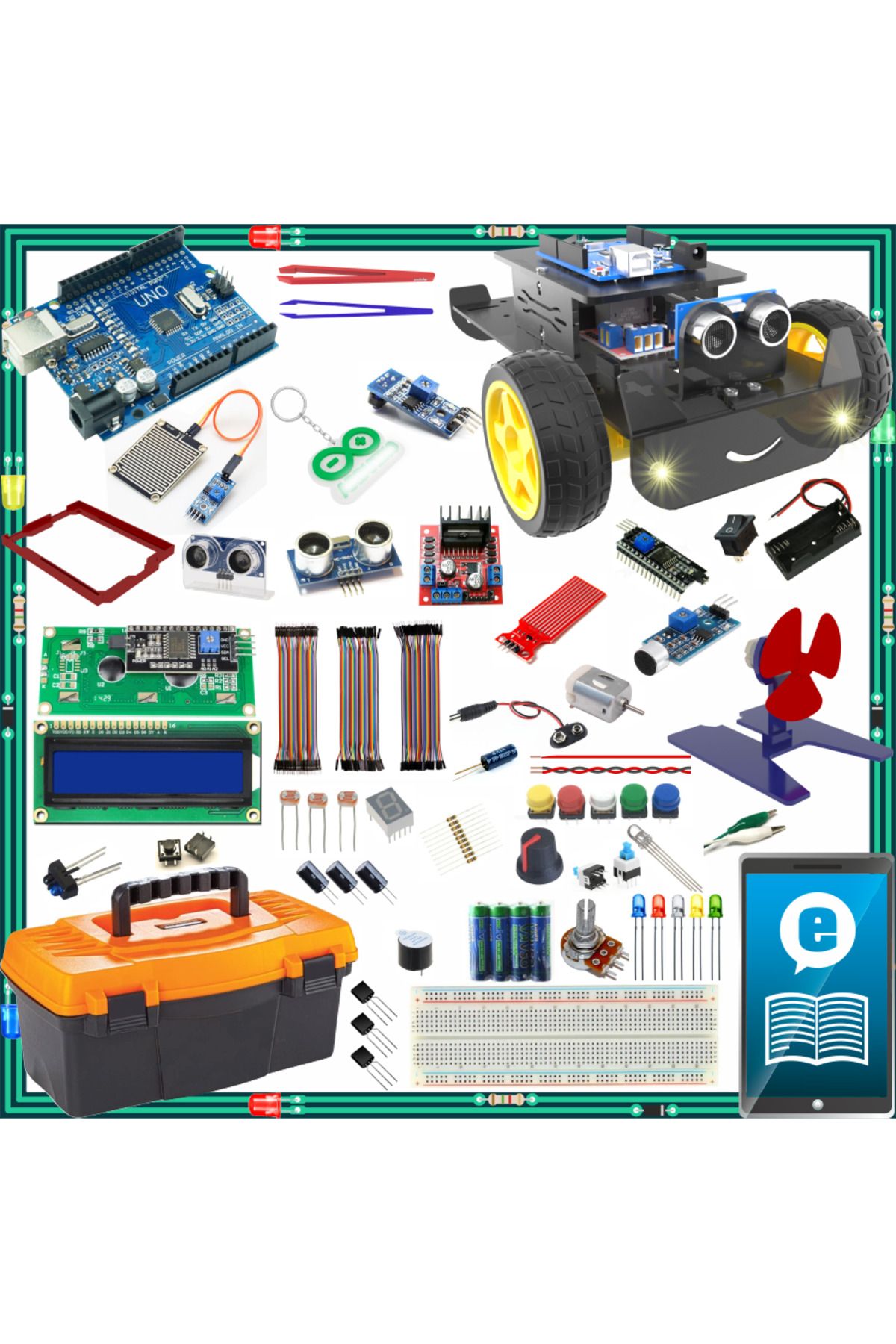 Prtp-Prototip Arduino Başlangıç Seti Uno R3 Turbo V2. 112 Parça 359 Adet