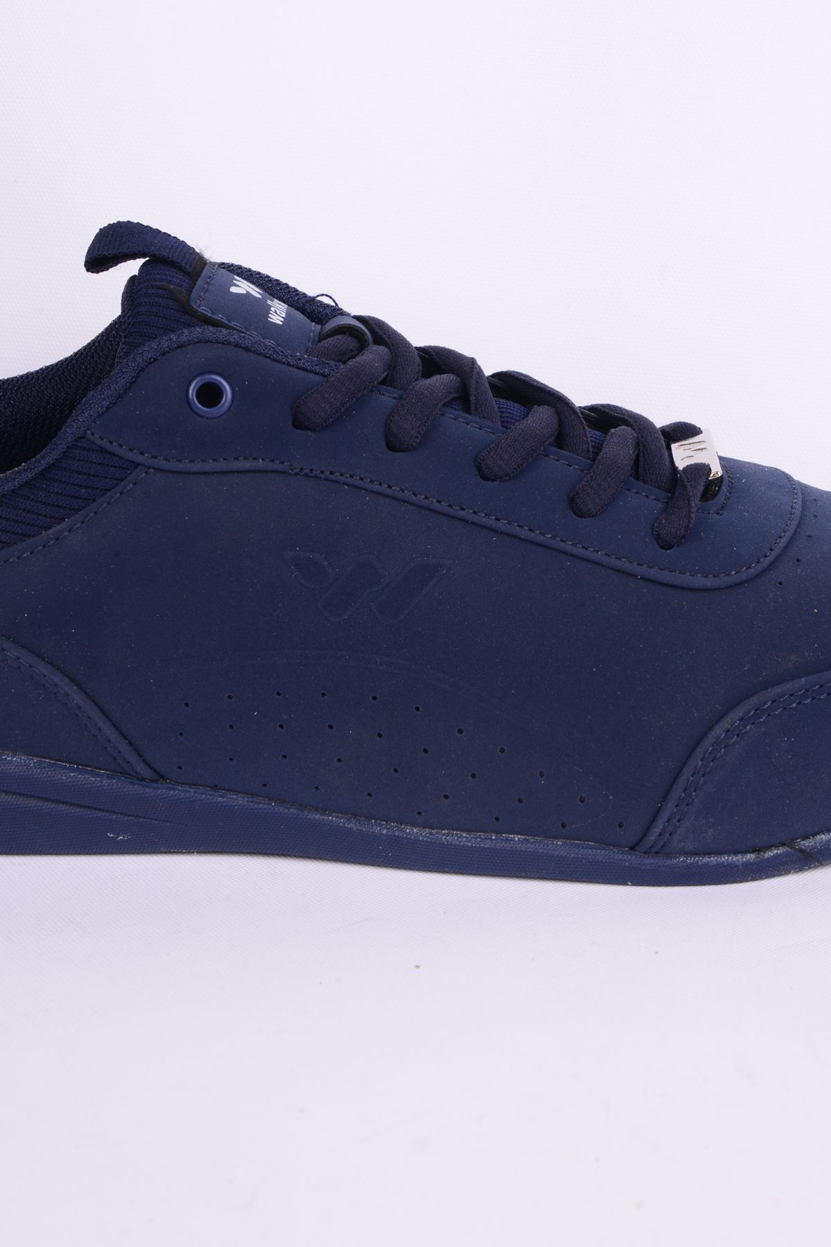 WALKWAY-Spark M Pu Leather Thin Sole Flexible Comfortable Sole Dot Patterned Light Flexible Navy Blue-ice Daily E 2