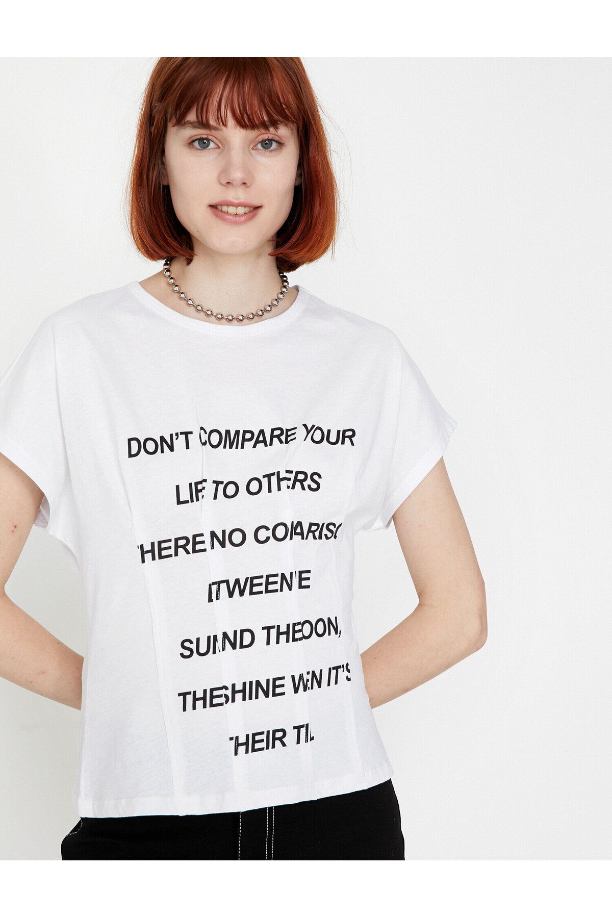 Koton-Tricou alb pentru femei 2