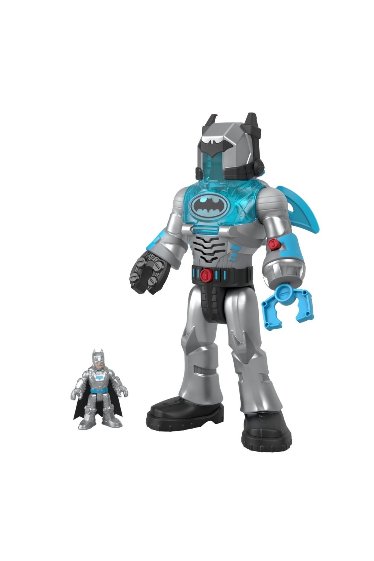 FISHER PRICE-IMAGINEXT DC SUPER FRIENDS ROBOT BATMAN ÎN COSTUM GRI 30CM 2