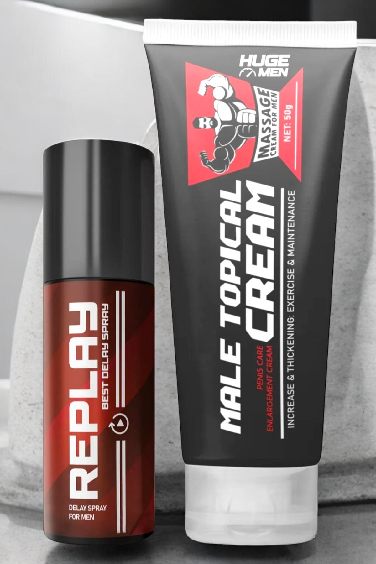 HUGE MEN Muhteşem Set Penis Büyütücülü ve Geciktiricili Etkili 16 ml Sprey