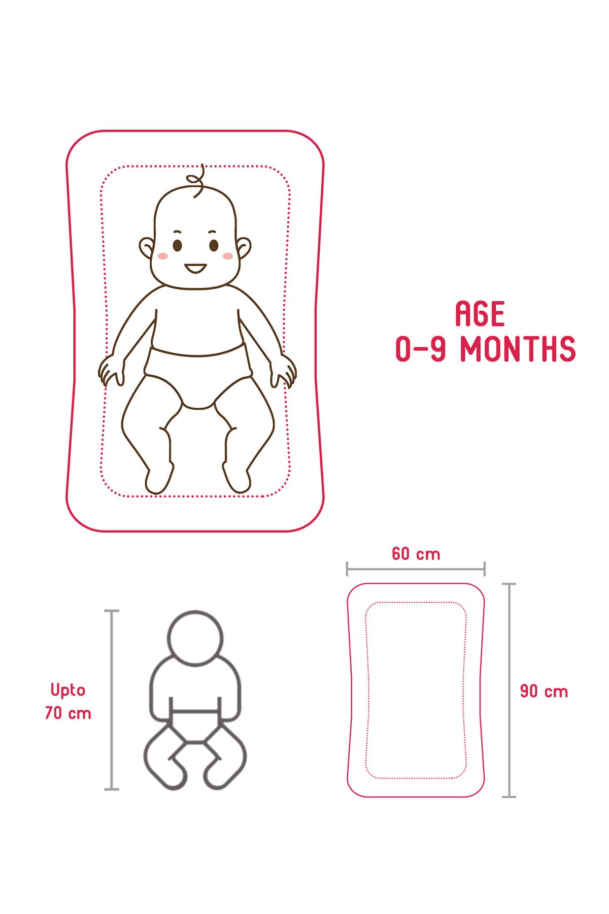 Babyhug-طقم فراش مع ناموسية بسحاب وطبعة منزل - ناعم وقابل للطي وقابل للغسل، للأطفال من سن 0 أشهر فما فوق 4