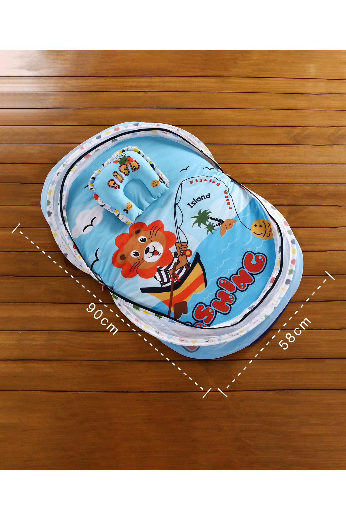 Babyhug-Bedding Set with Mosquito Net, Lion Print, Soft & Comfy 3