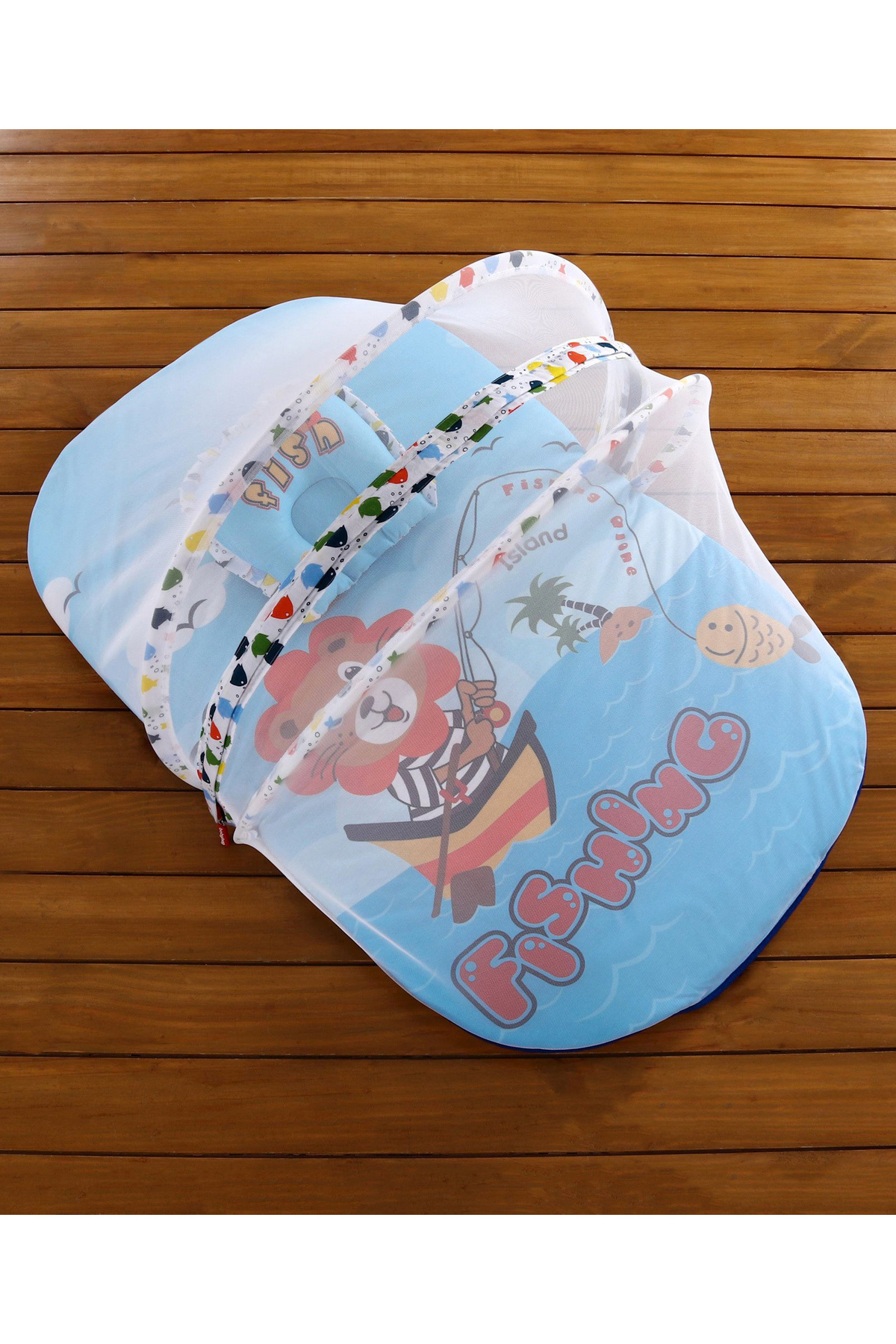 Babyhug-Bedding Set with Mosquito Net, Lion Print, Soft & Comfy 1