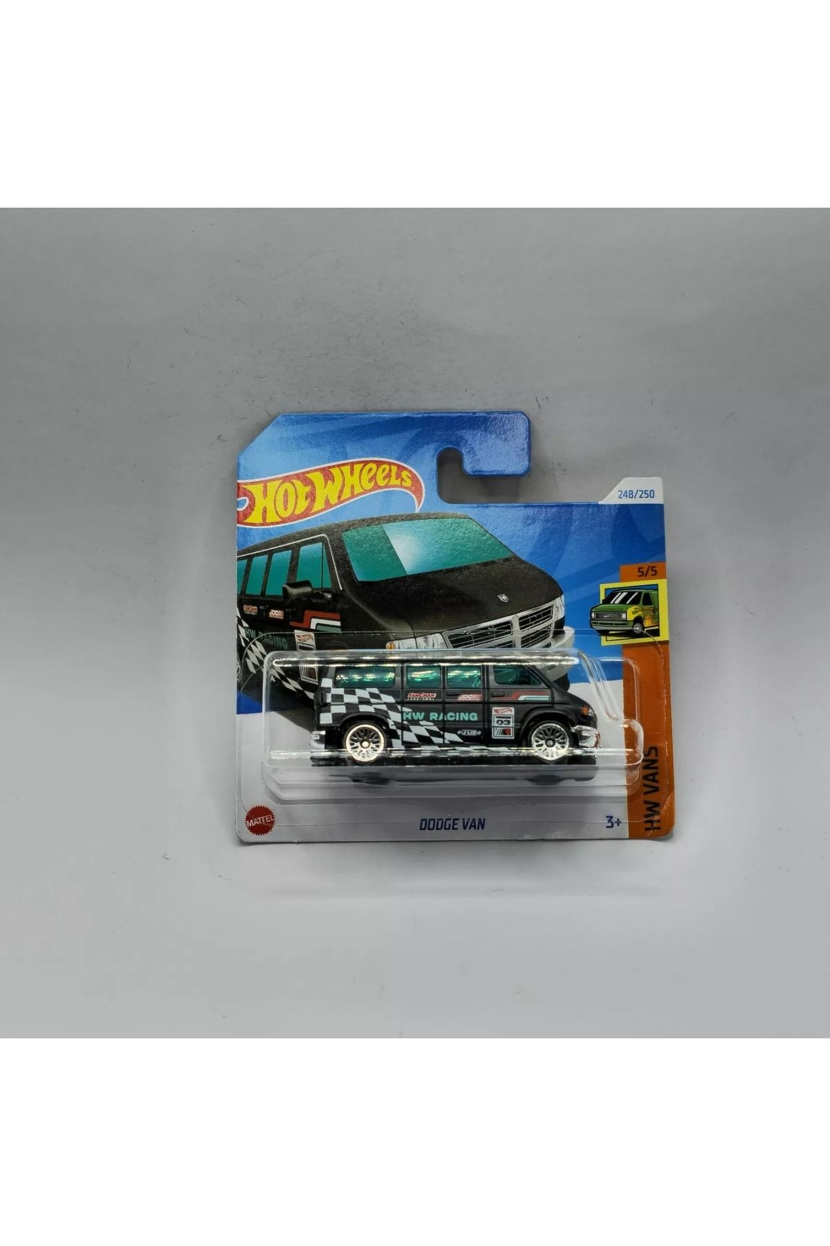 HOT WHEELS 2024 Tekli Araba Dodge Van Siyah Hw Racing Temalı