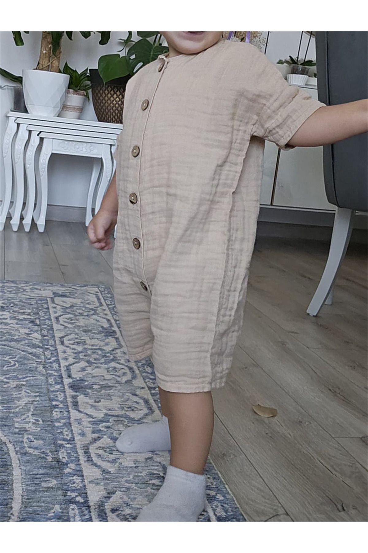 Mini Ropa-بذلة موسلين عضوية قصيرة الأكمام بذلة الصيف الجمل 3