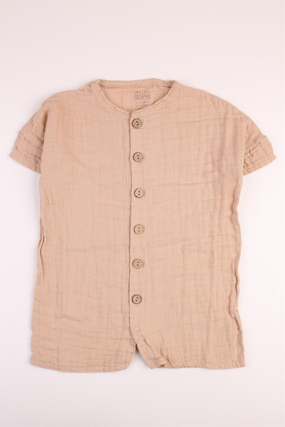 Mini Ropa-بذلة موسلين عضوية قصيرة الأكمام بذلة الصيف الجمل 2