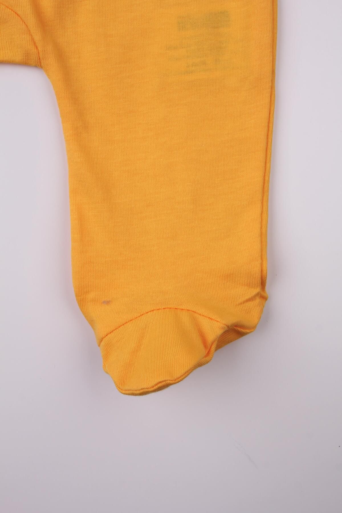 Mini Ropa-Mustard Basic Thin Baby Rompers - With Summer Booties 2