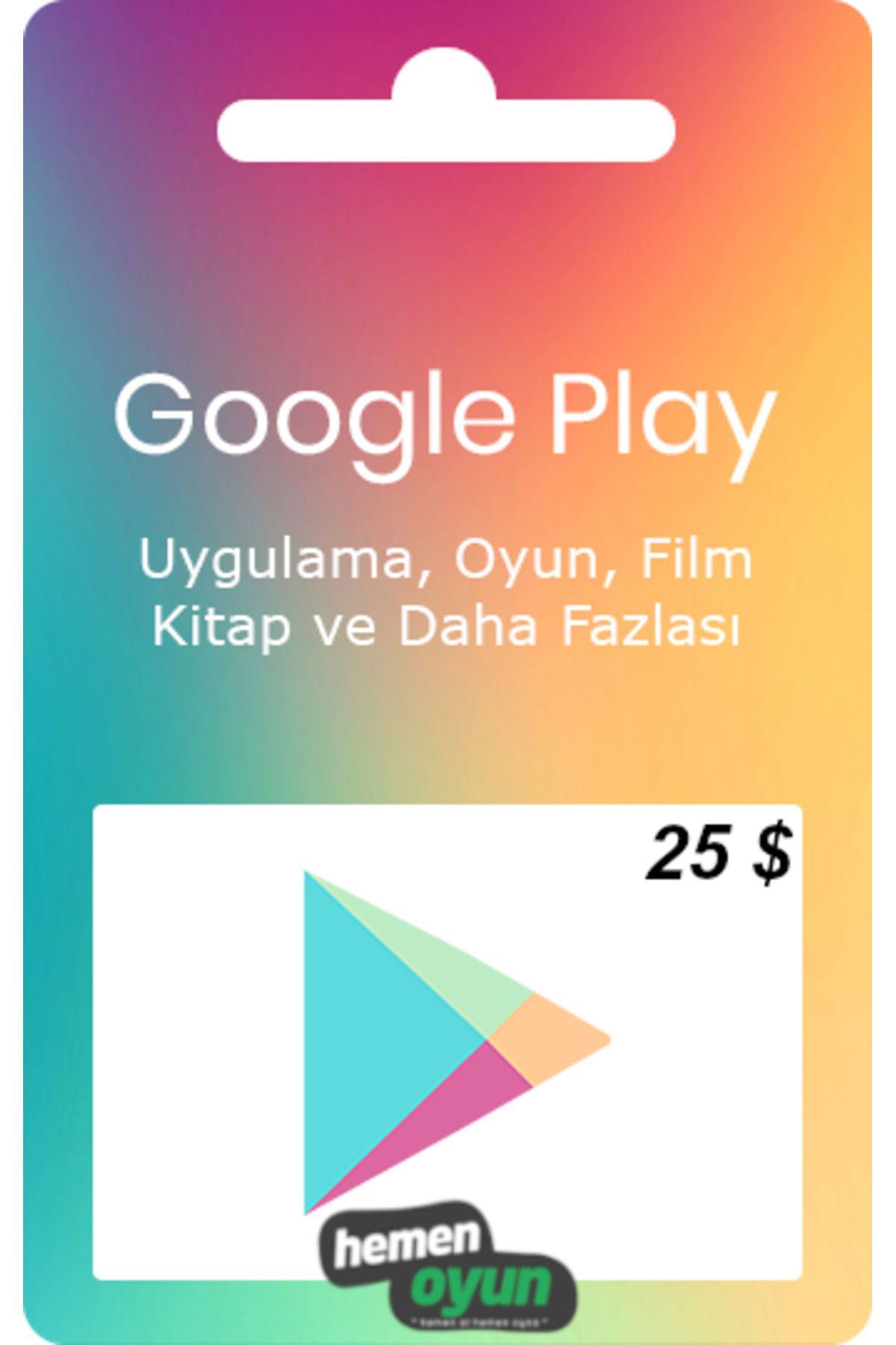 hemenoyun Google 25 USD Dolar Hediye Kartı Bakiye Android