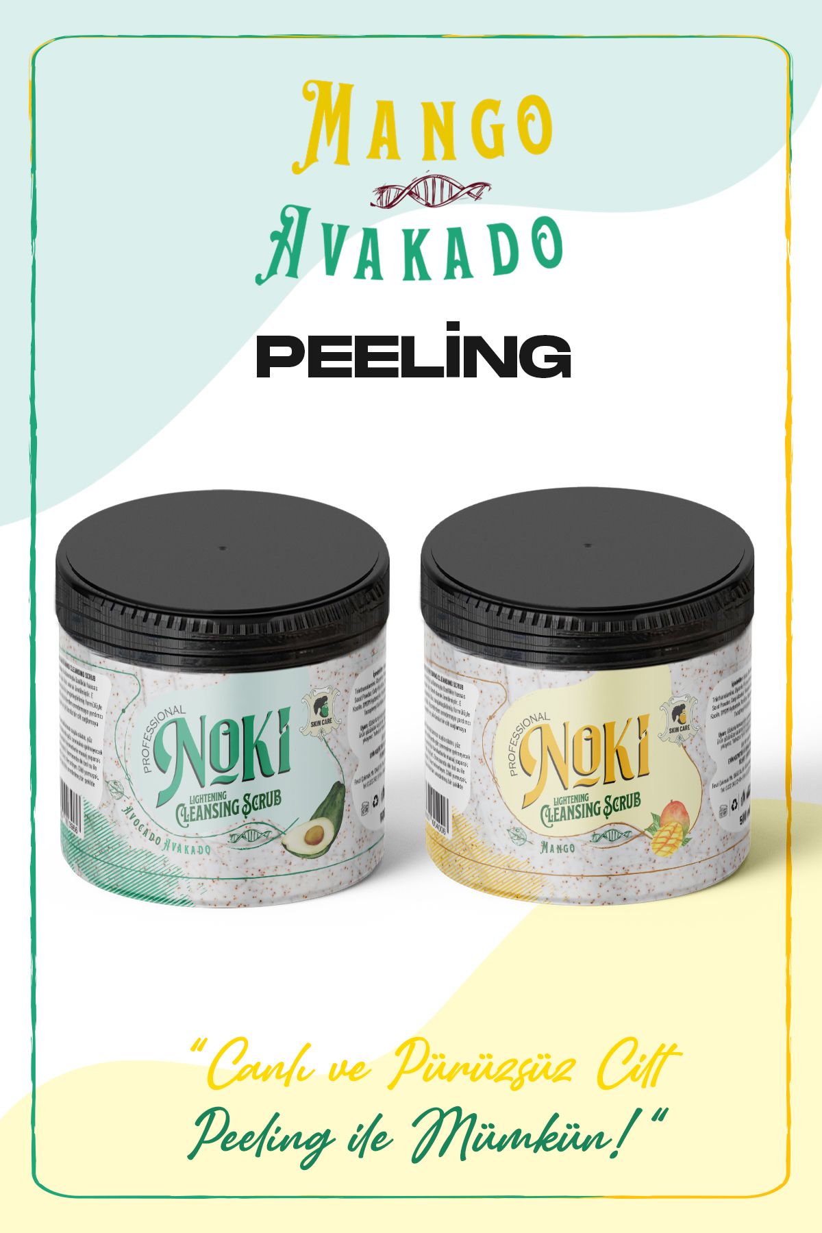 Noki Peeling - Avakado & Mango | Cilt Yenileyici, Besleyici, Arındırıcı Ve Gözenek Temizleyici