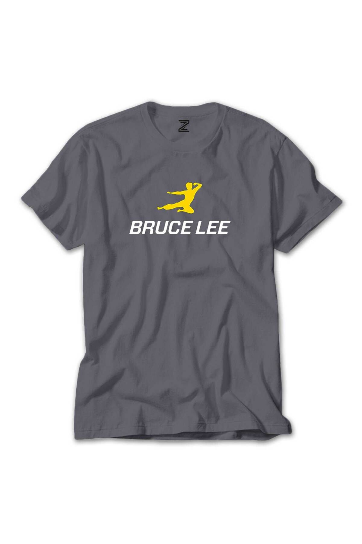 WAKHA Bruce Lee Yellow Man Gri Tişört