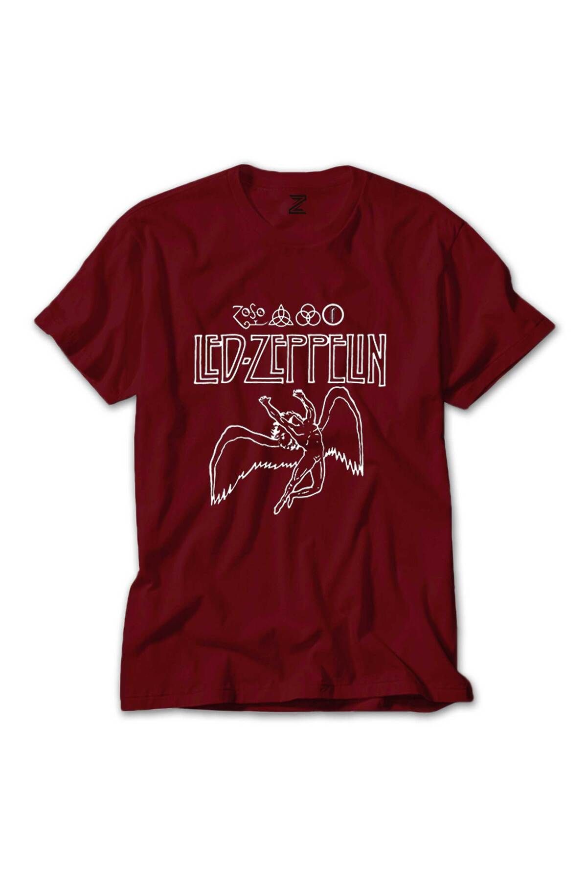 WAKHA Led Zeppelin Zoso Icarus Kırmızı Tişört