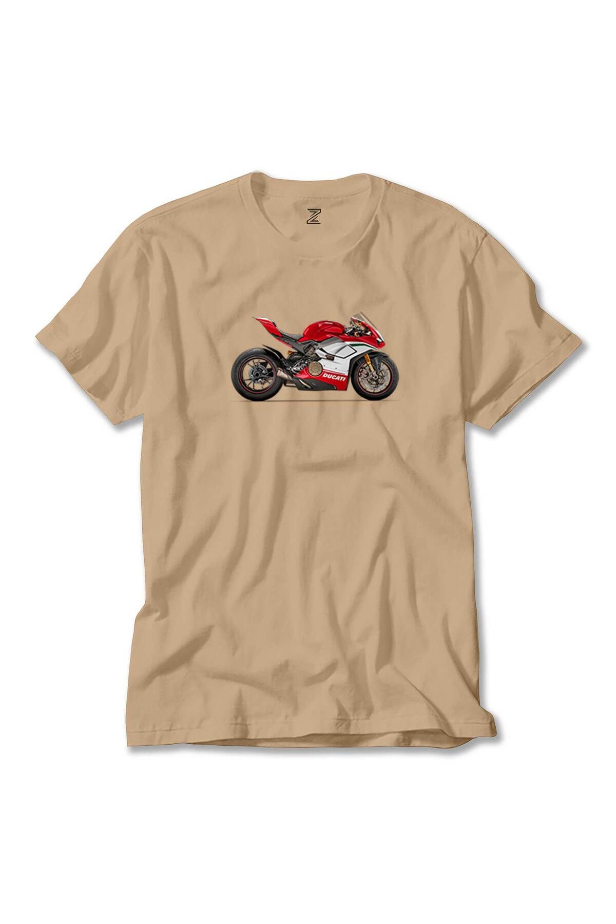 WAKHA Ducati 1299 Ducati Panigale V4 Krem Tişört