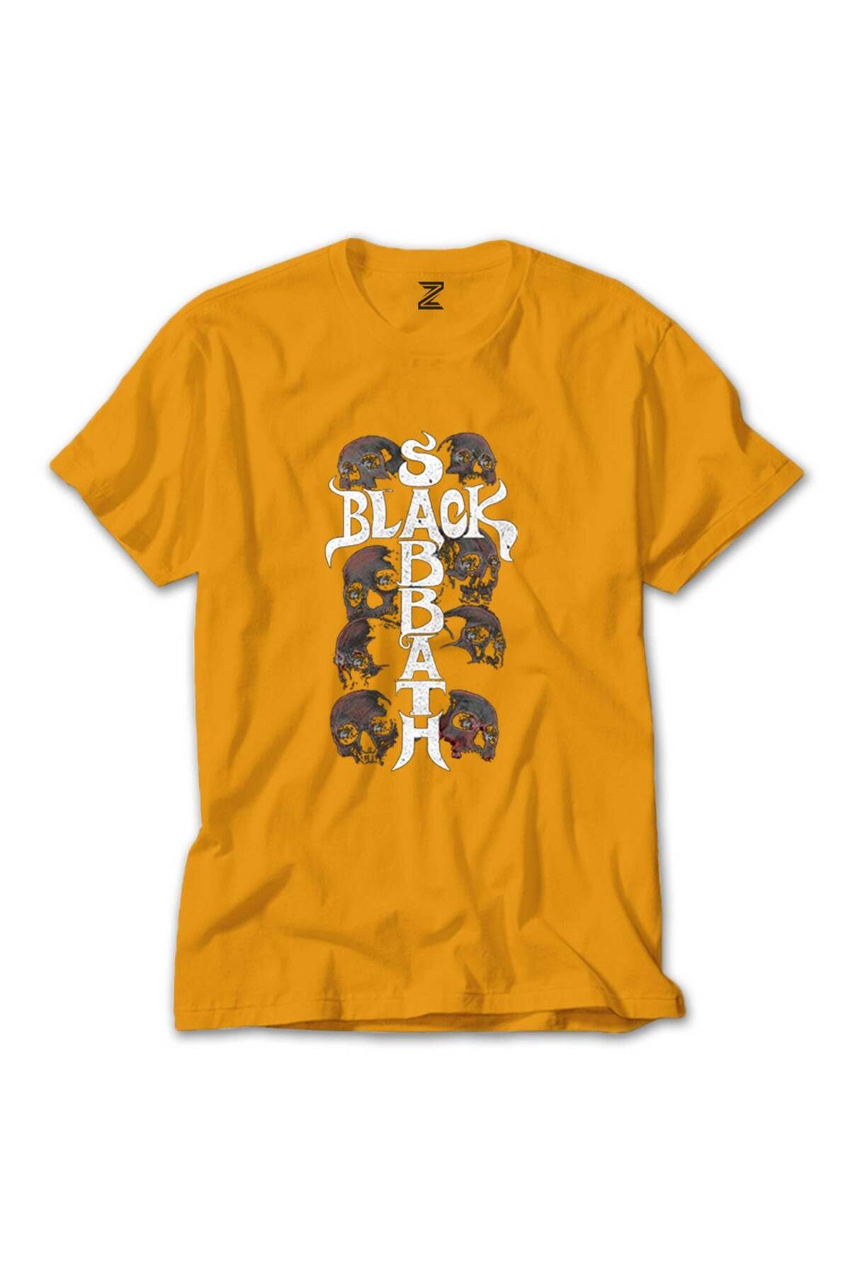 WAKHA Black Sabbath Skull Sarı Tişört