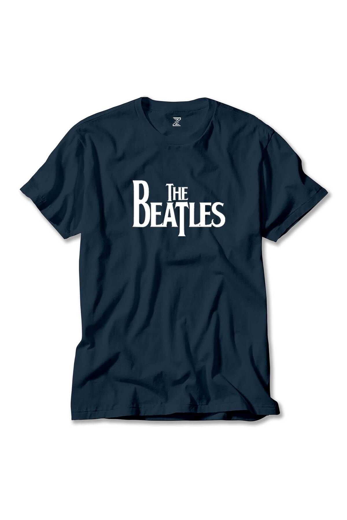 WAKHA The Beatles Logo Lacivert Tişört