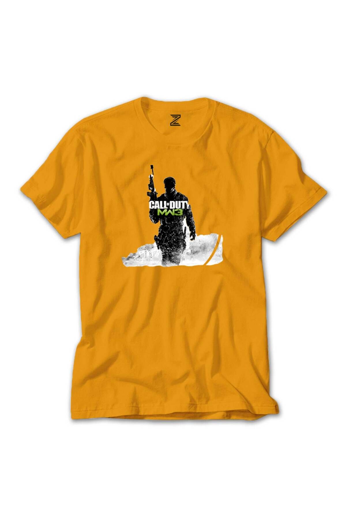 WAKHA Call Of Duty Silhouette M3 Sarı Tişört