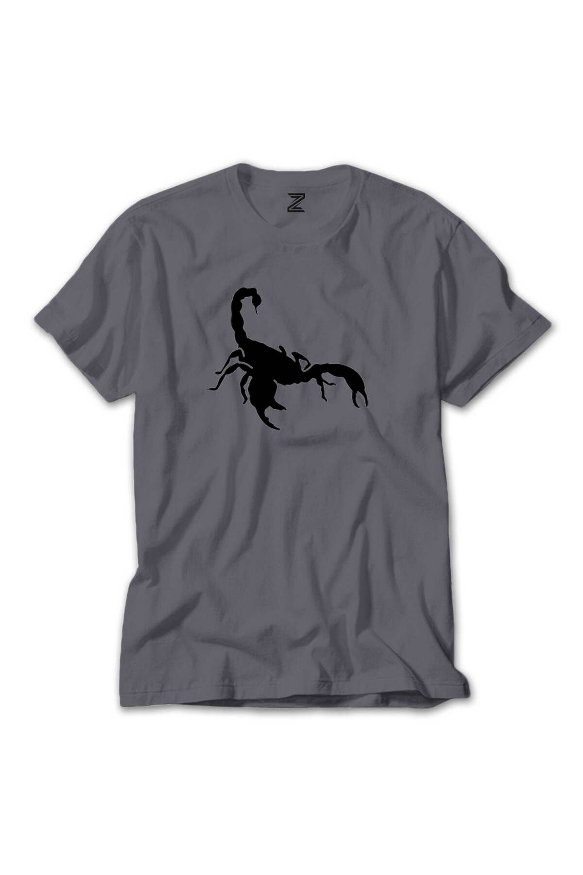 WAKHA Scorpions Logo White Gri Tişört