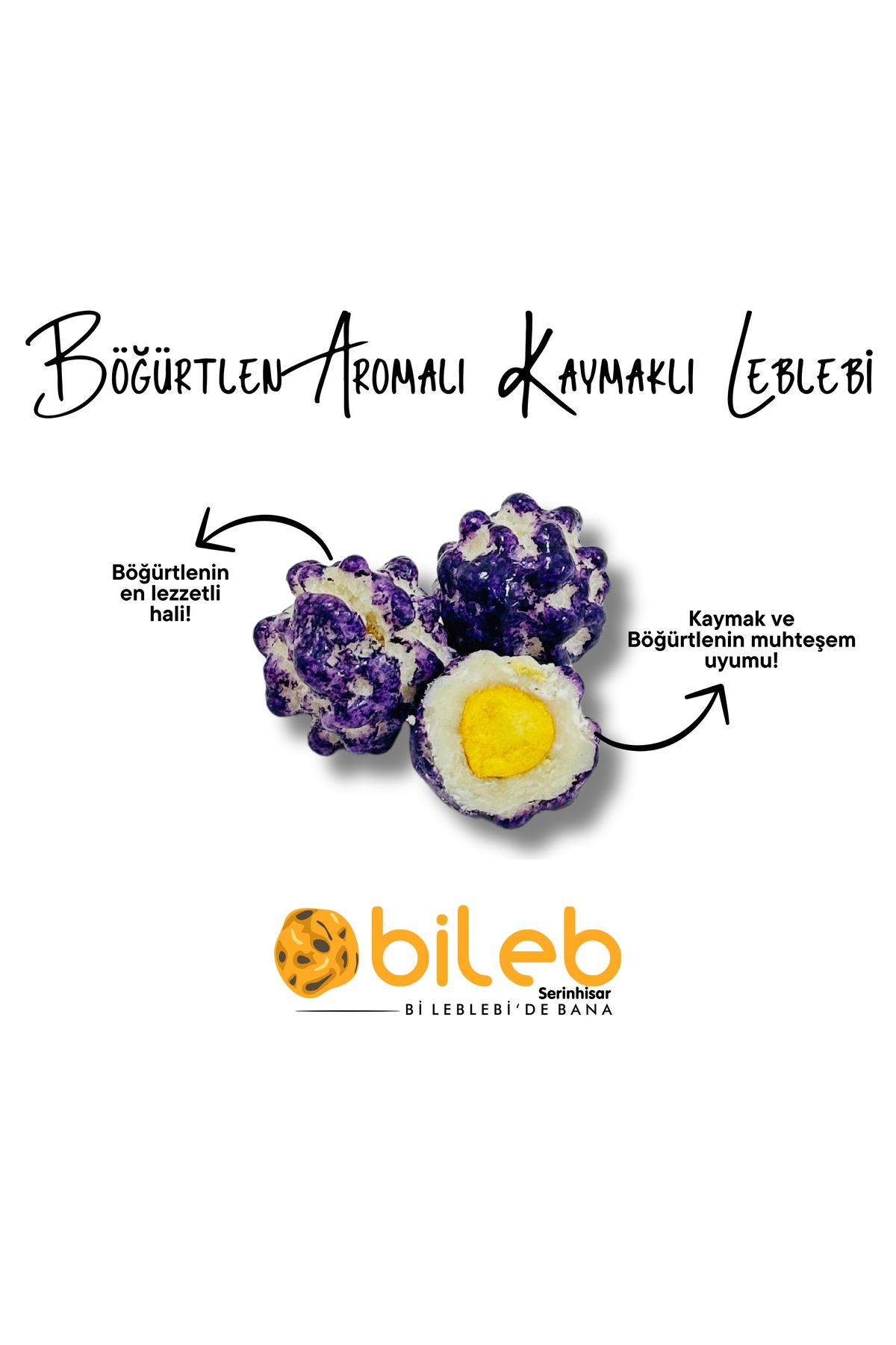 bileb serinhisar bi leblebi'de bana Böğürtlen Aromalı Kaymaklı Leblebi 1 (KG)