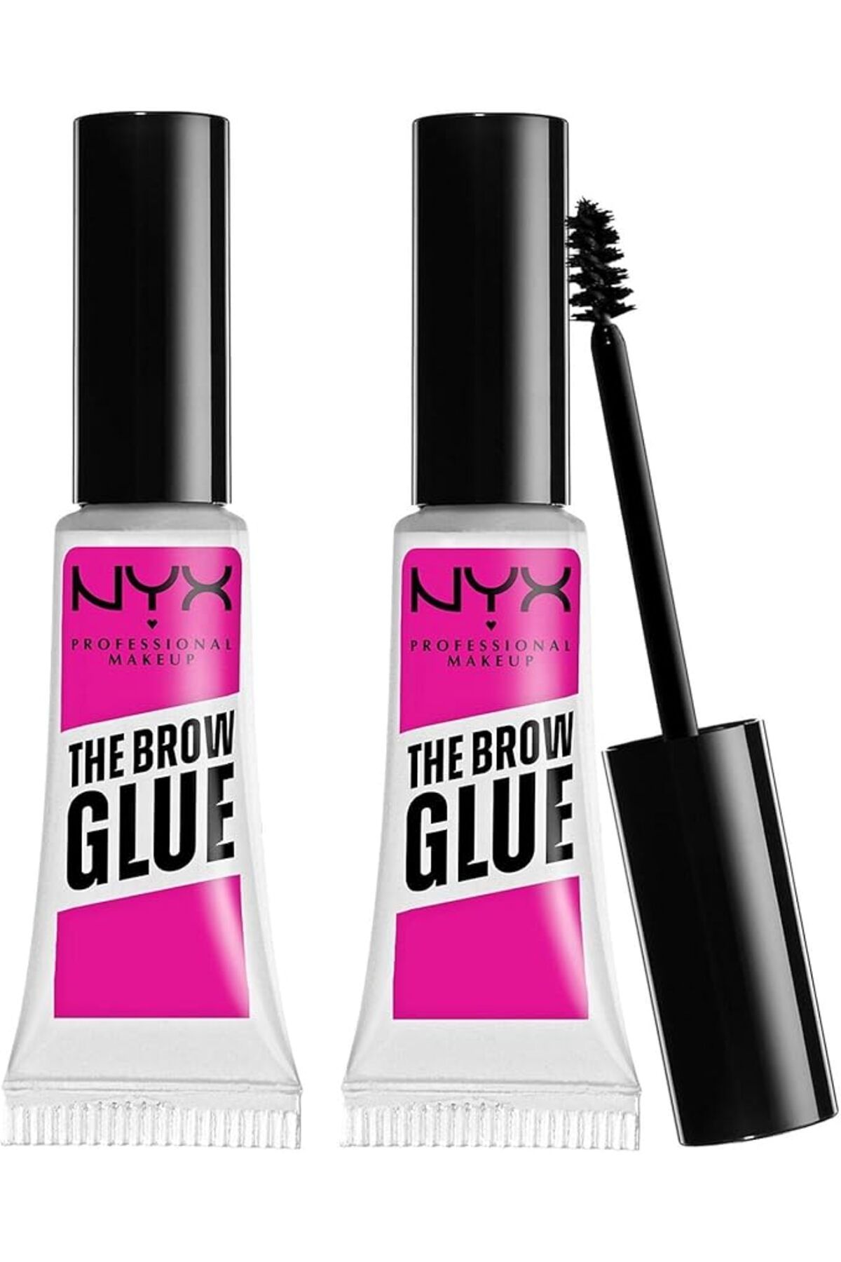 NYX Professional Makeup-Brow Glue, Instant Brow Styler, Laminated Brow look, Pack of 2, Clear 1