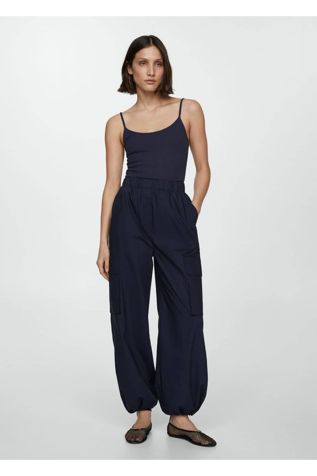 MANGO Woman-Parachute Fabric Strappy Jumpsuit 2