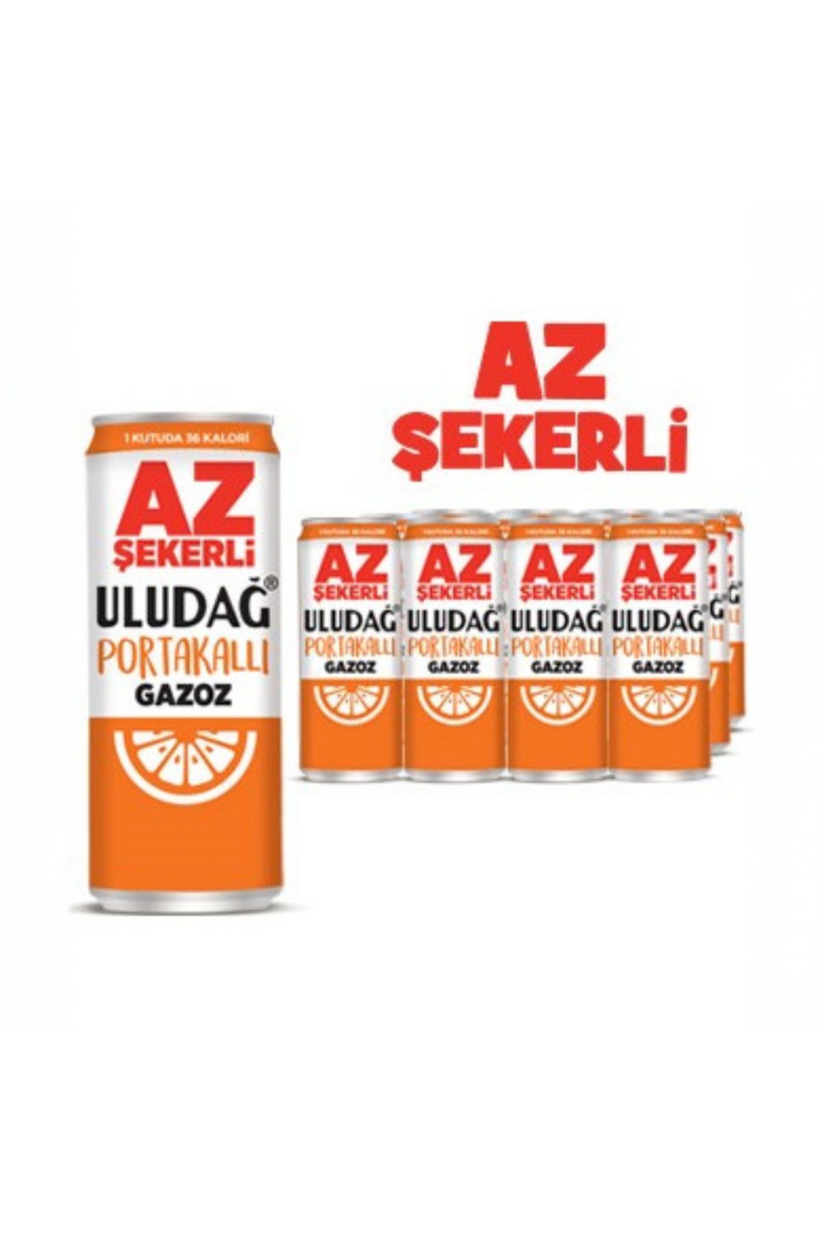 Uludağ AZ ŞEKERLİ Efsane Uludağ Portakallı Gazozu Kutu 330 ml 12?li