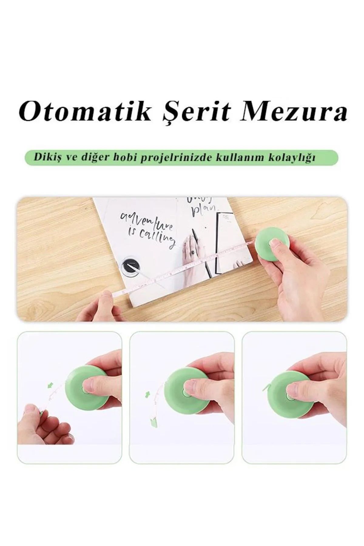 Hanedanev-1.5 Meter Automatic Stripe Tape Measure - Round Pocket, 150 cm Mezro Tailor Meter 5