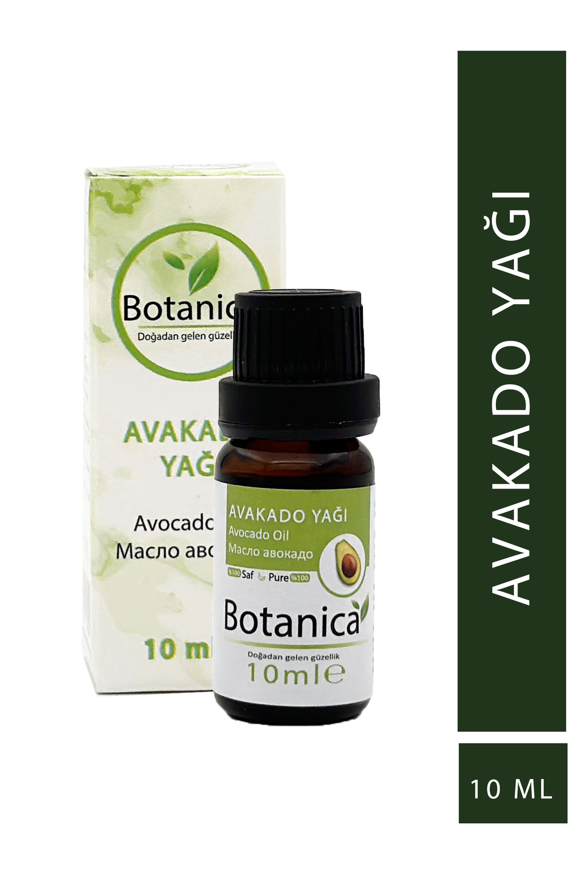 botanica Avokado Yağı Cilt Lekesi Cilt Bakımı Yüz Nemlendirme Siyah Nokta Temizleme Soğuk Sıkım  10 Ml