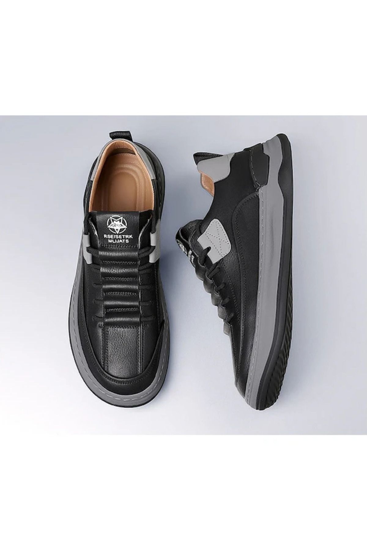 AyShop-Men's Leather Breathable Soft Soles Idle Shoes 2