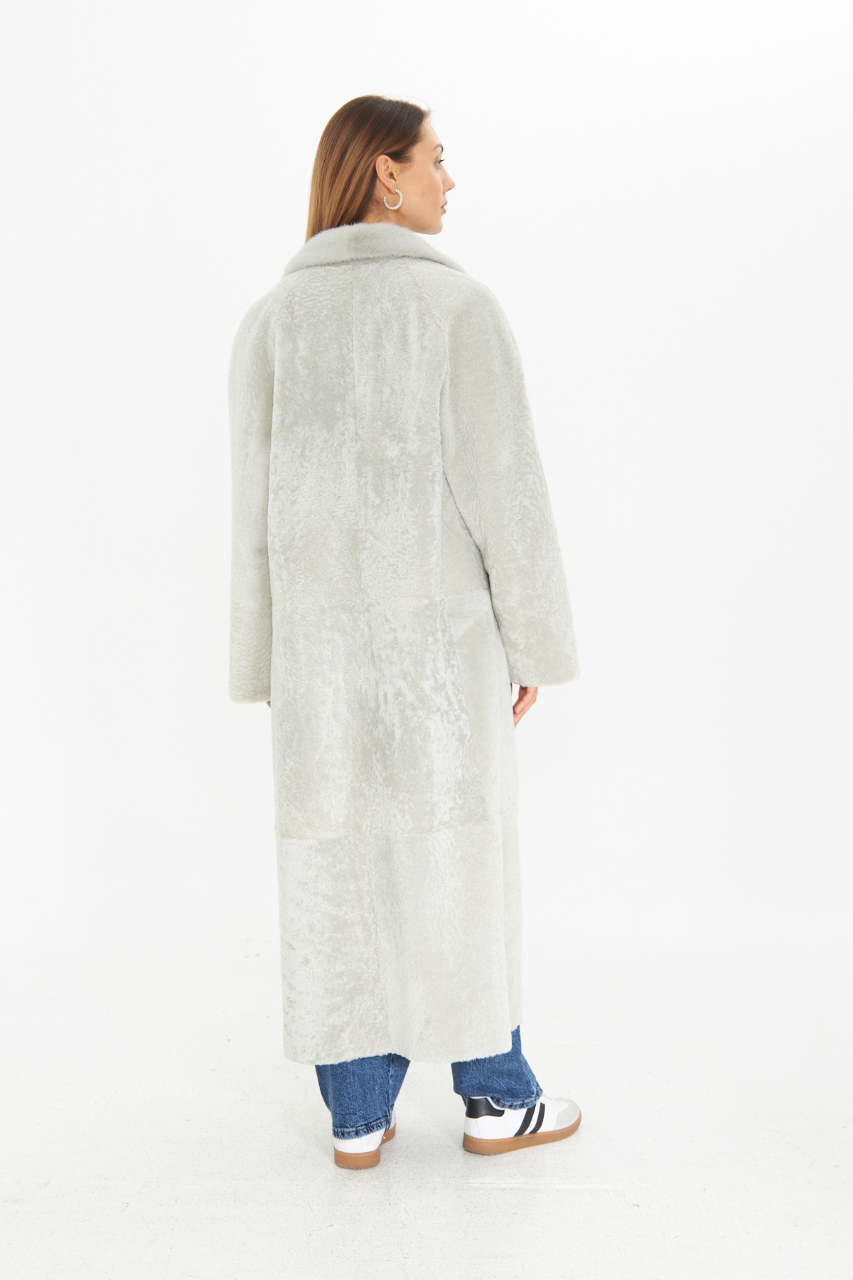 By Marki Marki  Astragan Kürklü Palto - 127 cm, Çift Taraflı, Deri ve Kürk Yüzeyli, Özel Kürk Yakalı - 115822 - Görsel 9