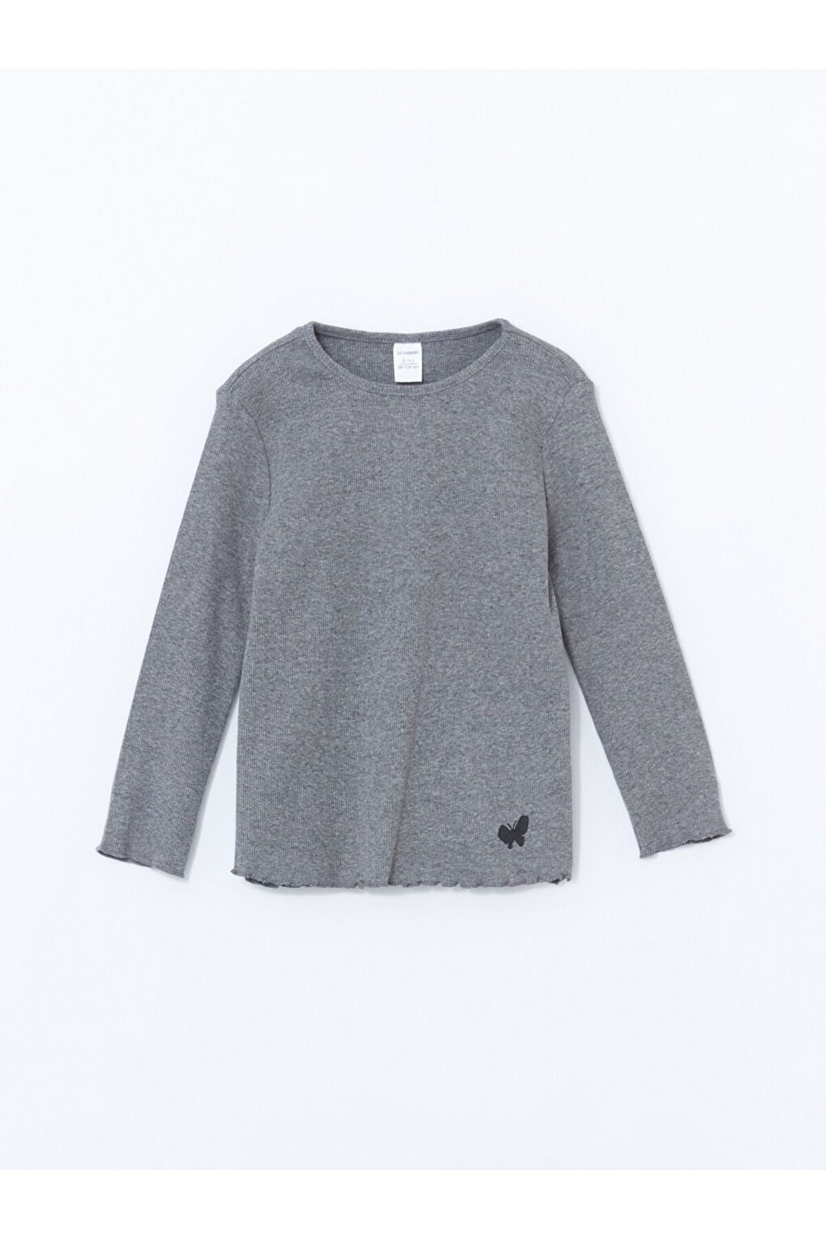 ال سی وایکیکی تی‌شرت آستین بلند طرح‌دار دخترانه بچه‌گانه LCW