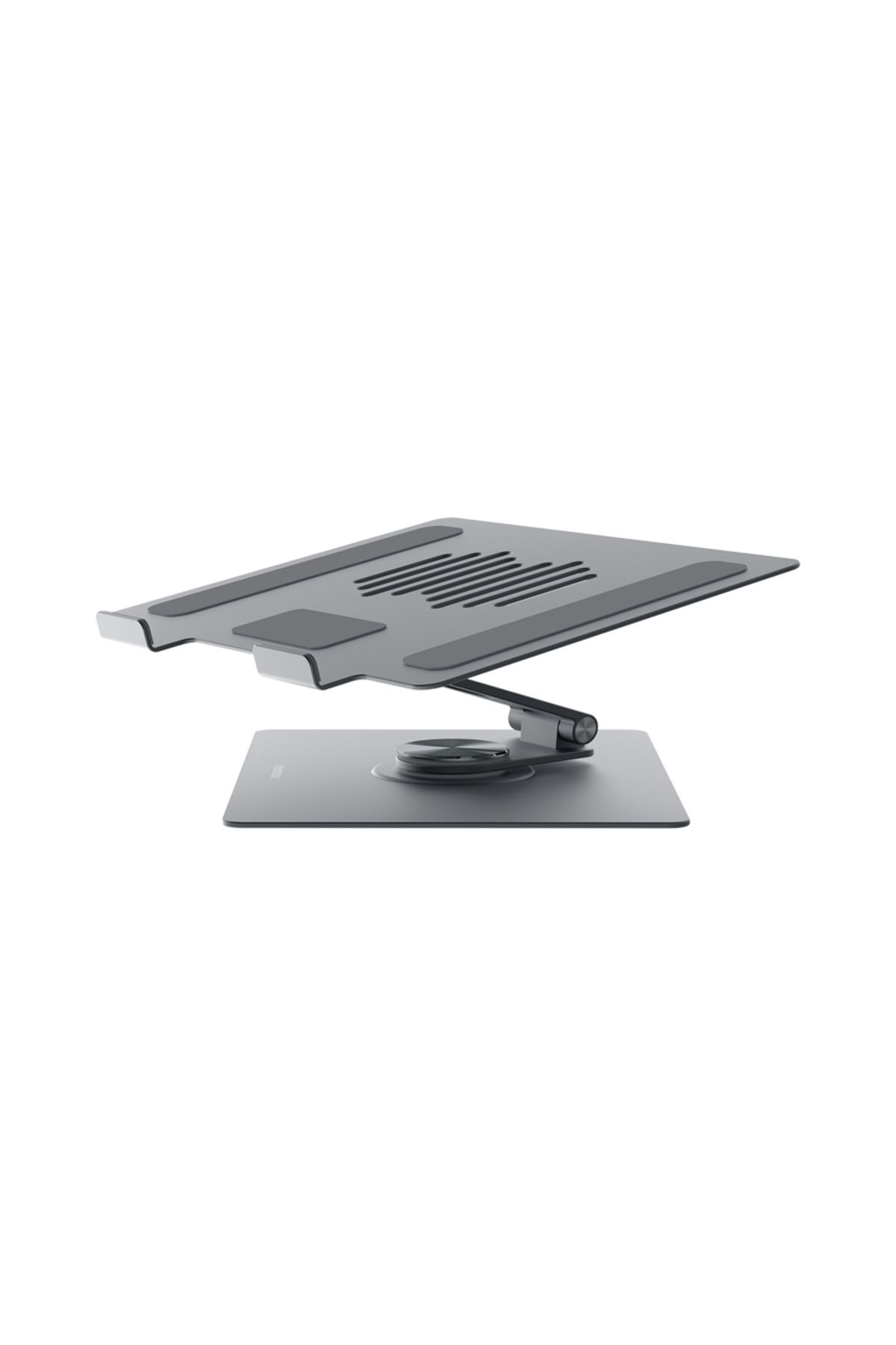 Momax-Foldable and 360° Rotatable Tablet/Laptop Stand, Aluminum Alloy - Grey 3