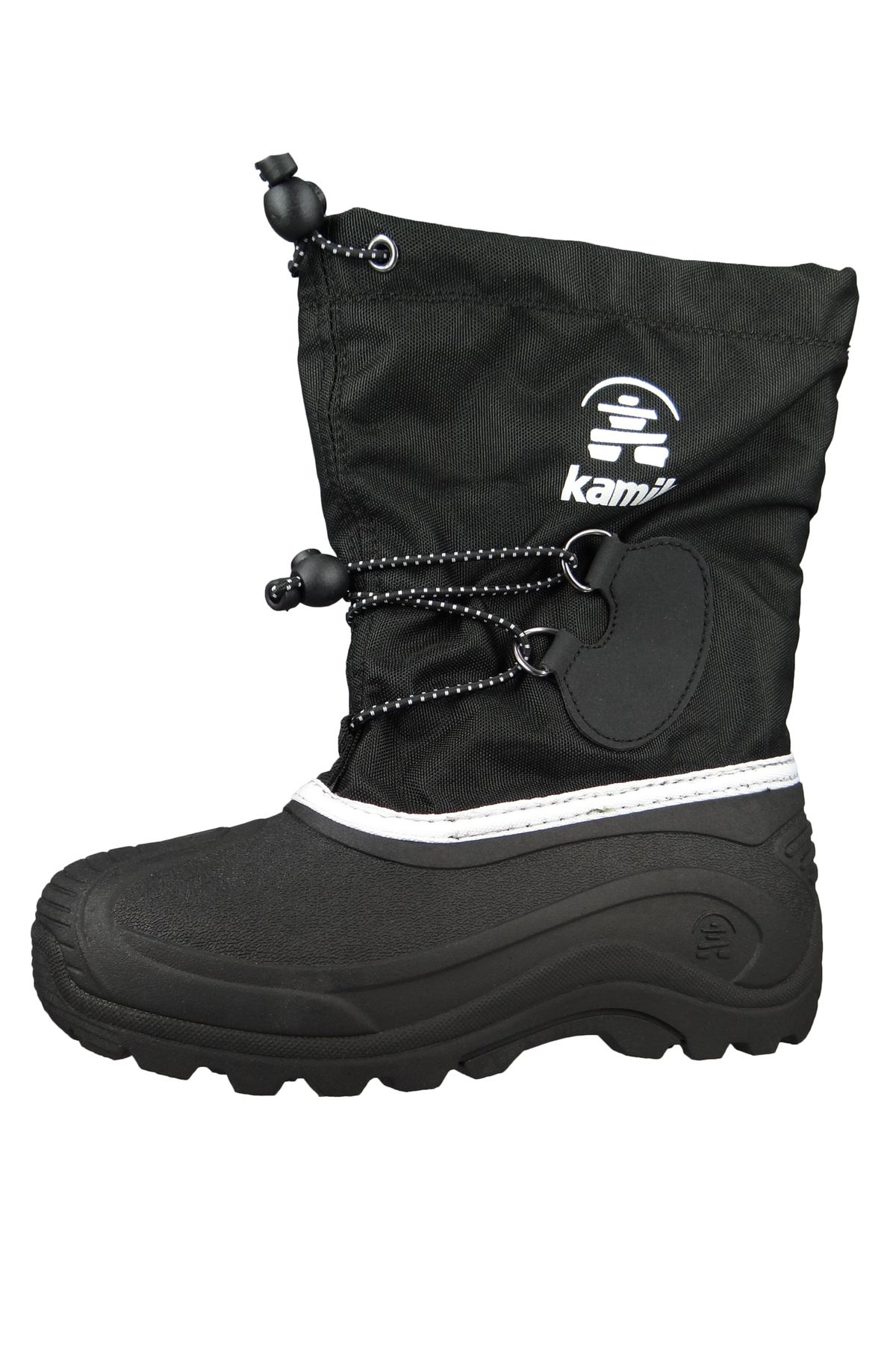 Kamik-Kinder Stiefel Winterschuhe Southpole4 NK4727 Schwarz Black/White mit PIONEER Laufsohle 1