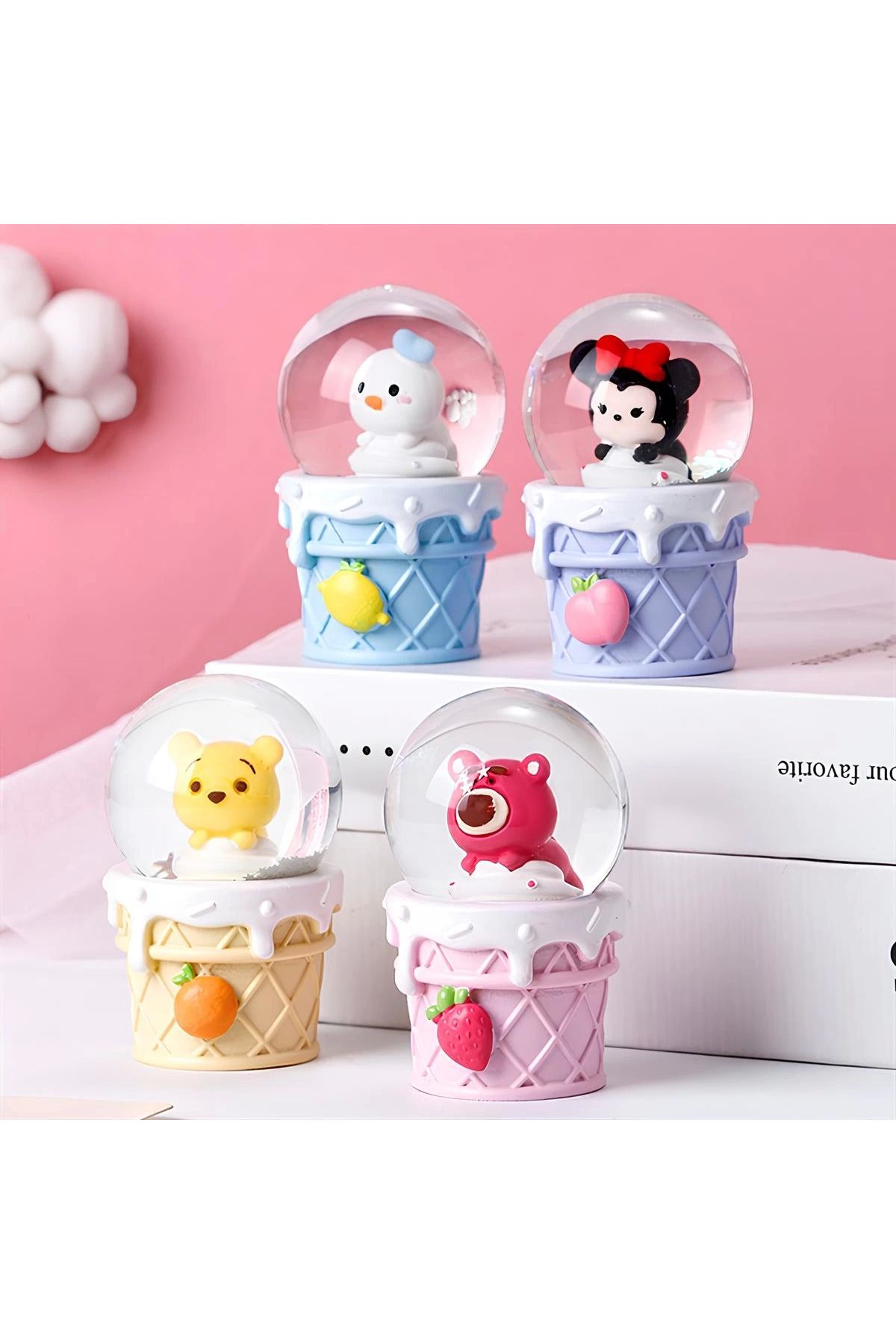 Amazex Store Mickey Mouse Işıklı Kar Küresi 9 Cm Alk3111