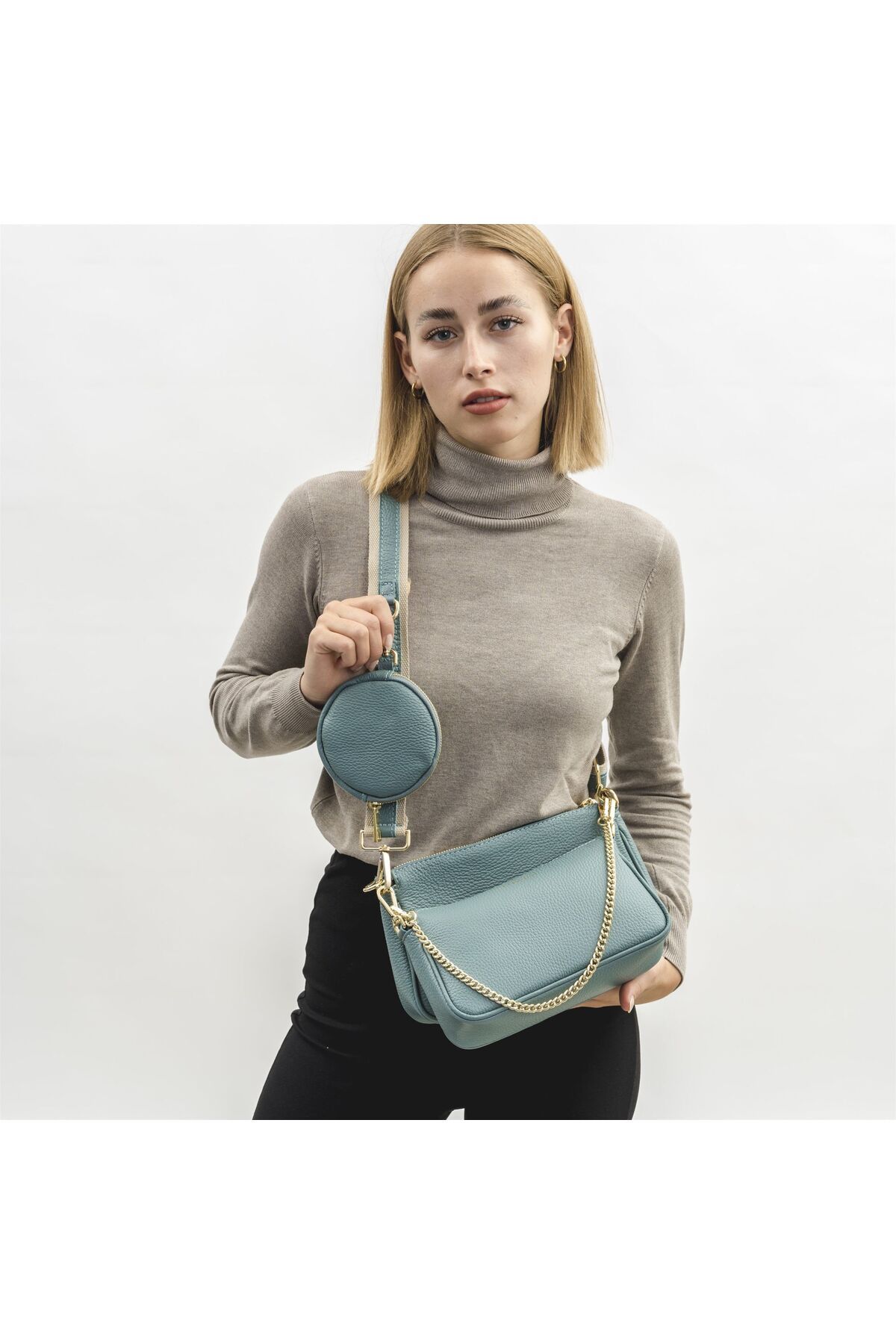 Lazarotti-Piele Milano Umhängetasche Leder 23 cm 7
