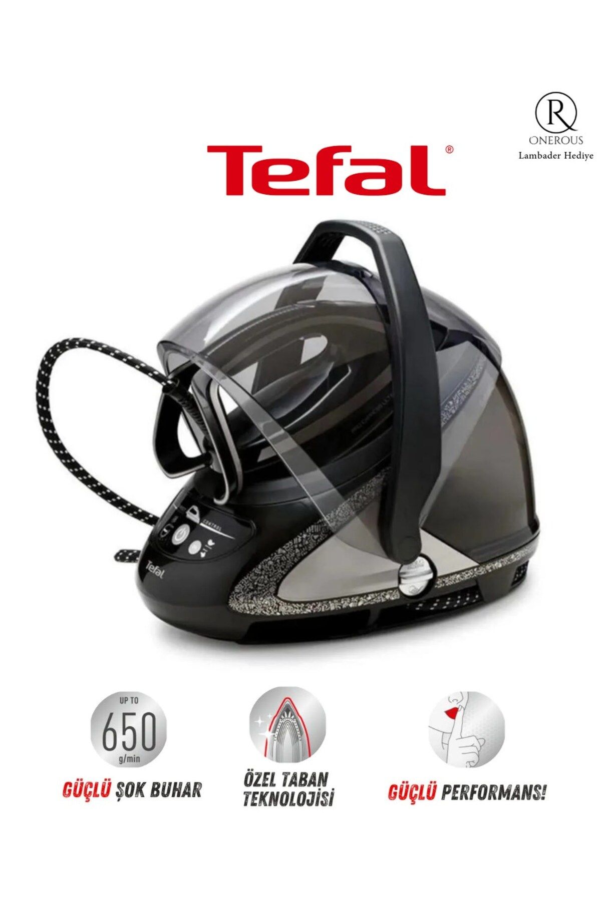 TEFAL Buhar Kazanlı Ütü, Pro Express Buhar Kazanlı Ütü : Tek tuşla mükemmel ütüleme