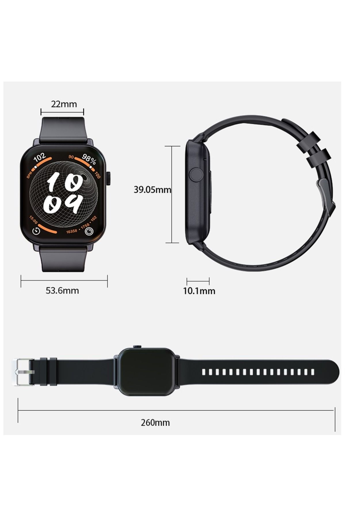 iOsuite-Due 2 Smart Watch Black - X18 5