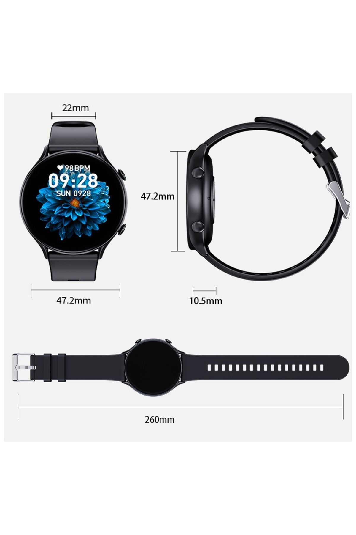 iOsuite-Prime Smart Watch Black - X19 Max 5