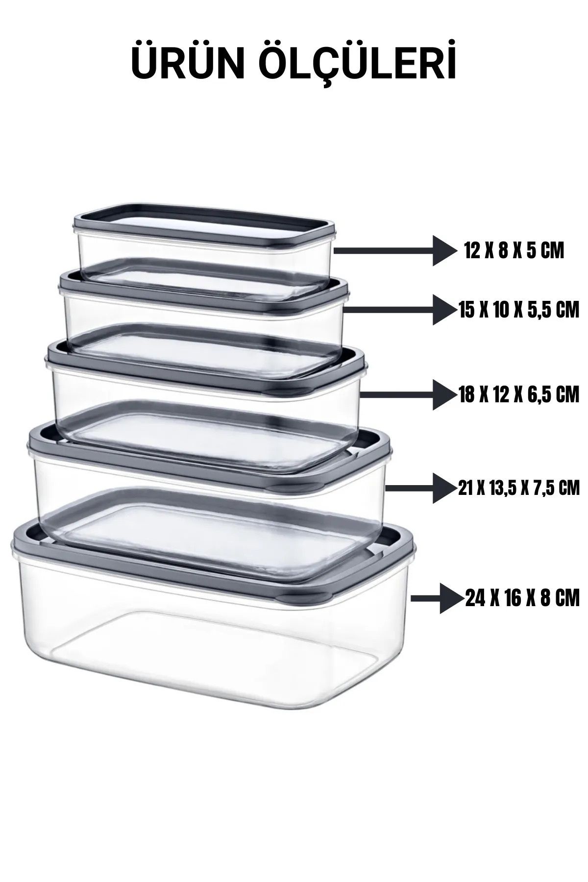 Nefiz Home-15-Piece Clear Storage Set Without Bpa - Rectangular Fridge Organizer 4