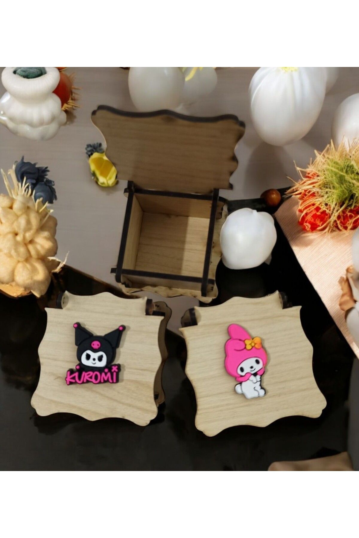 DEKORANLA Bej Renkli Mini Takı Yüzük Kutusu, 3'lü Set