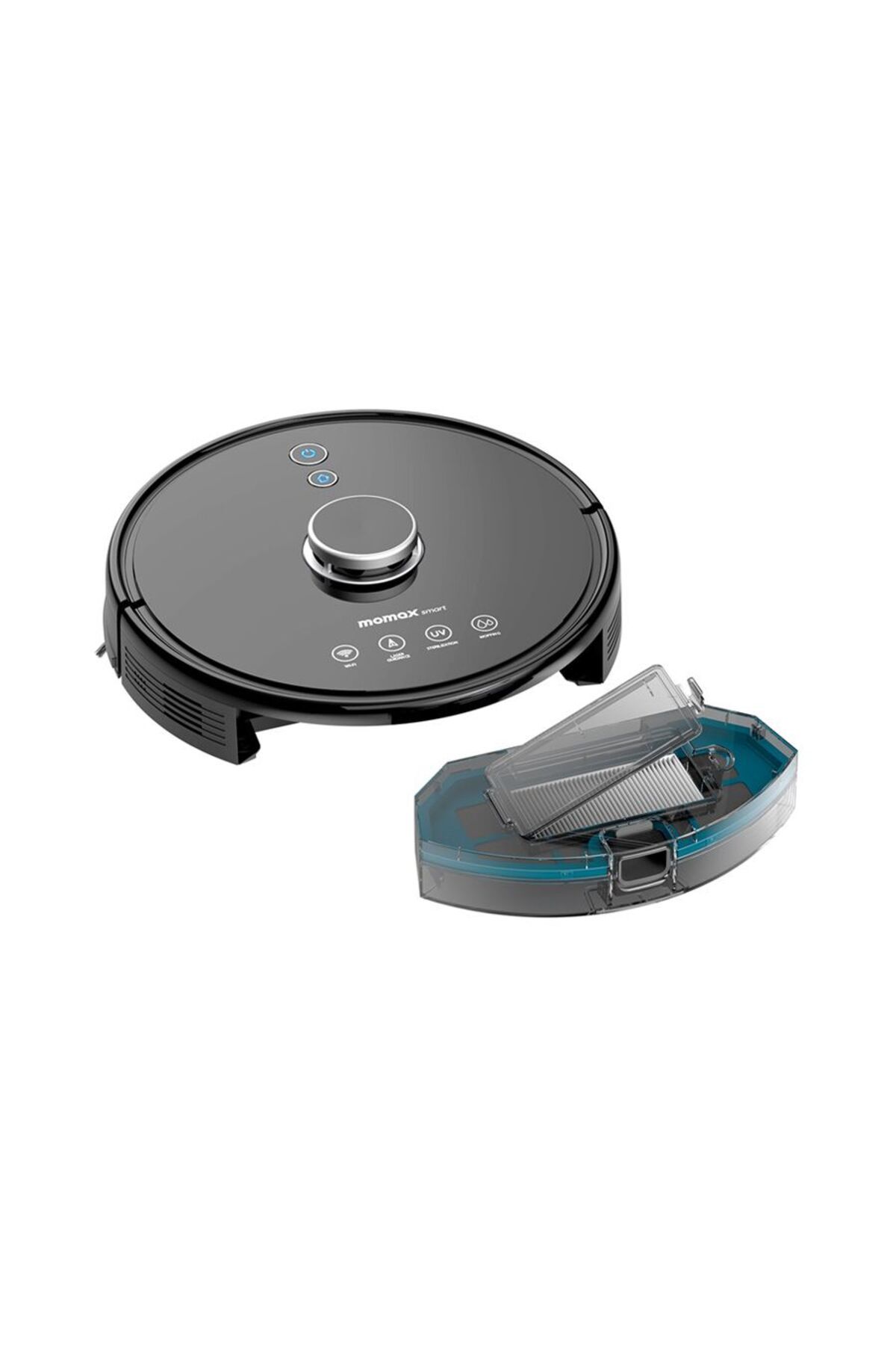 Momax-Smart Elite Cleanse IoT UV-C Vacuum Robot, Laser Navigation, Wet Mopping, 3000Pa - Black 4