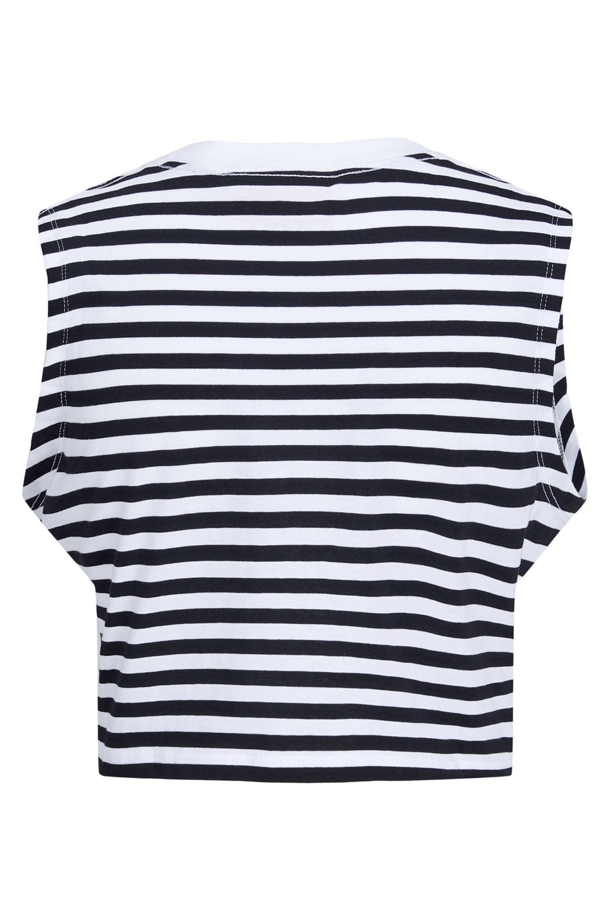 Jack & Jones-Alvira Women's Striped Crew Neck Crop Top 3