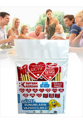 Home Güzel, Aşk ve Yemek Sözleri ile Pasta, Yemek Kürdanları - 13 farklı mode...